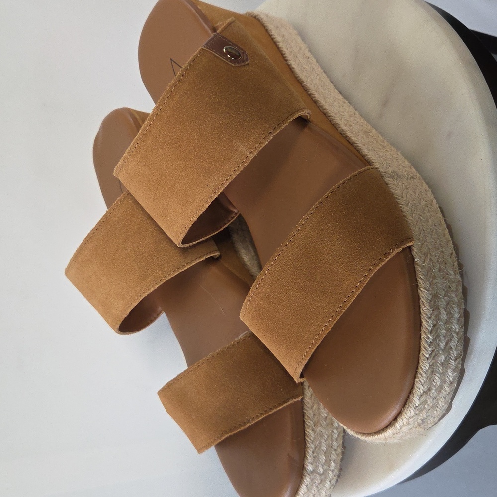 Joie Tan Suede Platform Mules Size 8.5